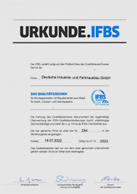 IFBS Urkunde